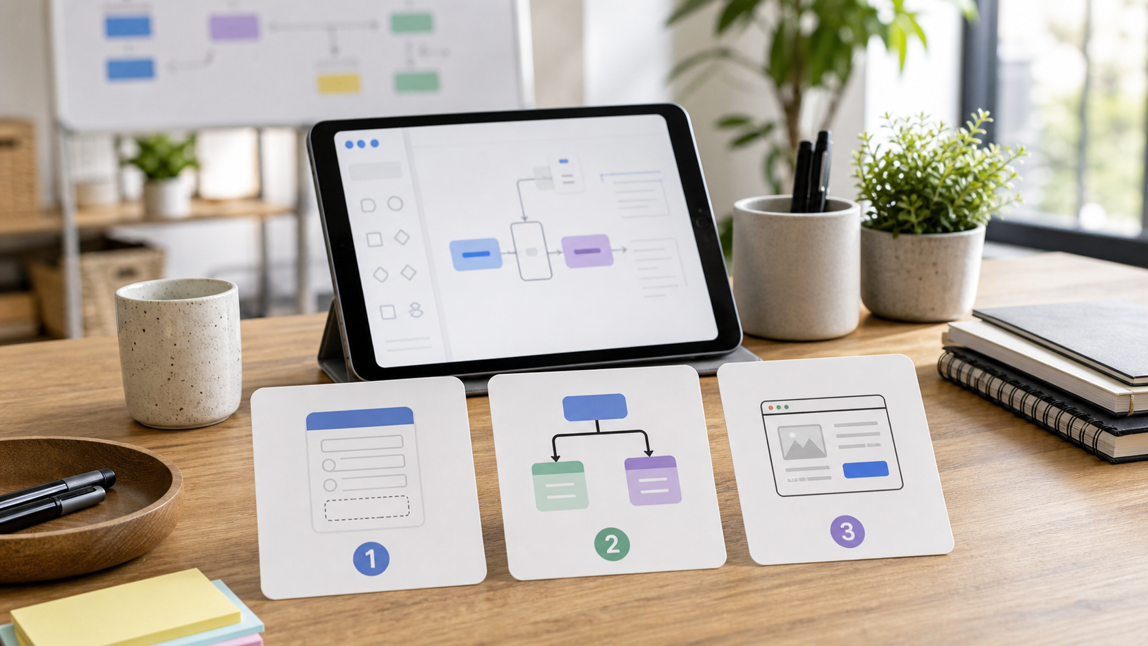 A three step quote request form workflow showing template selection, branching fields, and website publishing.